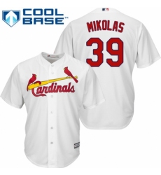 Youth Majestic St. Louis Cardinals #39 Miles Mikolas Replica White Home Cool Base MLB Jersey