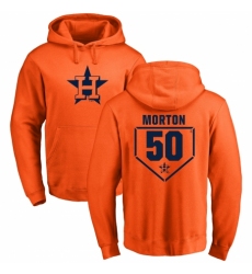 MLB Nike Houston Astros #50 Charlie Morton Orange RBI Pullover Hoodie
