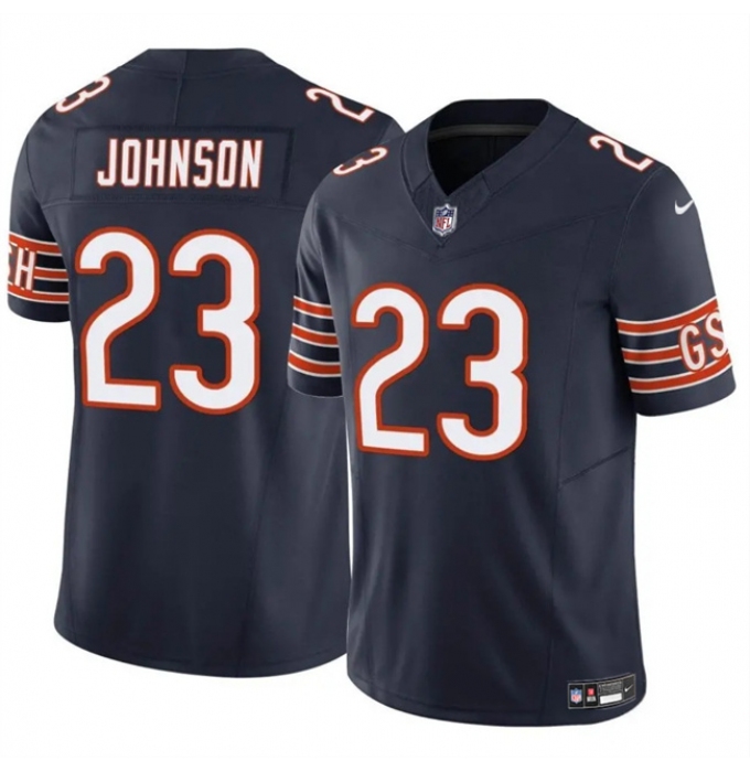 Men's Chicago Bears #23 Roschon Johnson Navy 2023 F.U.S.E. Vapor Stitched Football Jersey