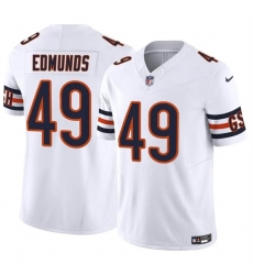 Men's Chicago Bears #49 Tremaine Edmunds White 2023 F.U.S.E. Vapor Football Stitched Jersey