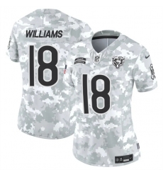 Women's Chicago Bears #18 Caleb Williams 2024 F.U.S.E Arctic Camo Salute To Service Limited Stitched Football Jersey(Run Small)