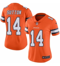 Women's Nike Denver Broncos #14 Courtland Sutton Limited Orange Rush Vapor Untouchable NFL Jersey