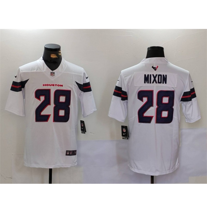Men's Houston Texans #28 Joe Mixon White Vapor Untouchable Stitched Football Jersey