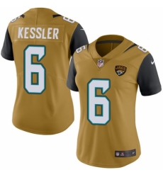 Women's Nike Jacksonville Jaguars #6 Cody Kessler Limited Gold Rush Vapor Untouchable NFL Jersey