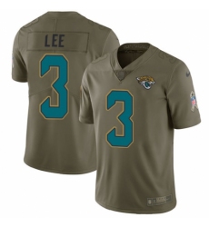 Youth Nike Jacksonville Jaguars #3 Tanner Lee Limited Olive 2017 Salute to Service NFL Jersey