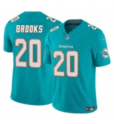 Men's Miami Dolphins #20 Jordyn Brooks Aqua 2024 F.U.S.E Vapor Limited Football Stitched Jersey