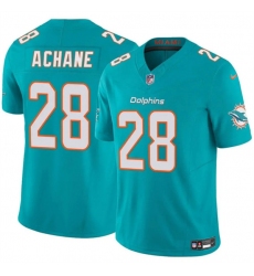 Men's Miami Dolphins #28 De'Von Achane Aqua 2024 F.U.S.E. Vapor Limited Football Stitched Jersey