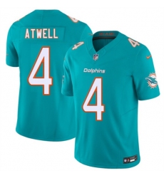 Men's Miami Dolphins #4 Tutu Atwell Aqua 2026 F.U.S.E. Vapor Limited Football Stitched Jersey