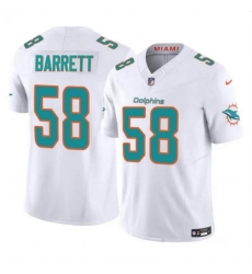 Men's Miami Dolphins #58 Shaquil Barrett White 2023 F.U.S.E Vapor Limited Football Stitched Jersey