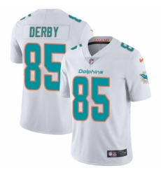 Youth Nike Miami Dolphins #85 A.J. Derby White Vapor Untouchable Limited Player NFL Jersey
