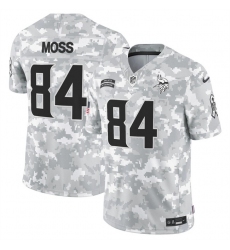 Men's Minnesota Vikings #84 Randy Moss 2024 F.U.S.E Arctic Camo Salute To Service Limited Stitched Football Jersey