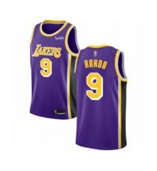 Men's Los Angeles Lakers #9 Rajon Rondo Authentic Purple Basketball Jersey - Statement Edition