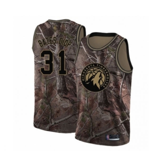 Men's Minnesota Timberwolves #31 Keita Bates-Diop Swingman Camo Realtree Collection Basketball Jersey