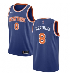 NBA Nike New York Knicks #8 Mario Hezonja Orange One Color Backer Pullover Hoodie