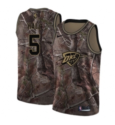 Men's Nike Oklahoma City Thunder #5 Devon Hall Swingman Camo Realtree Collection NBA Jersey