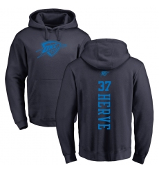 NBA Nike Oklahoma City Thunder #37 Kevin Hervey Navy Blue One Color Backer Pullover Hoodie