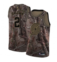 Youth Nike Portland Trail Blazers #2 Wade Baldwin Swingman Camo Realtree Collection NBA Jersey