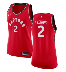 Women's Nike Toronto Raptors #2 Kawhi Leonard Swingman Red NBA Jersey - Icon Edition