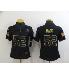 Women's Chicago Bears #52 Khalil Mack Black Nike 2020 Salute To Service Limited Jersey