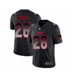 Men's New England Patriots #26 Sony Michel Limited Black Smoke Fashion Football Jersey
