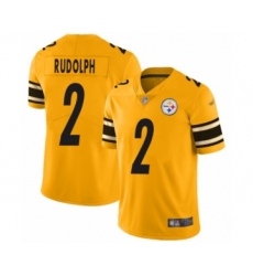 Youth Pittsburgh Steelers #2 Mason Rudolph Limited Gold Inverted Legend Football Jersey