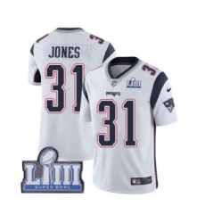 Youth Nike New England Patriots #31 Jonathan Jones White Vapor Untouchable Limited Player Super Bowl LIII Bound NFL Jersey