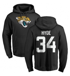 NFL Nike Jacksonville Jaguars #34 Carlos Hyde Black Name & Number Logo Pullover Hoodie