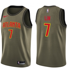 Women's Nike Atlanta Hawks #7 Jeremy Lin Swingman White Pink Fashion NBA Jersey