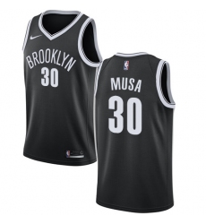 Men's Nike Brooklyn Nets #30 Dzanan Musa Swingman Black NBA Jersey - Icon Edition