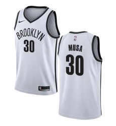 Men's Nike Brooklyn Nets #30 Dzanan Musa Swingman White NBA Jersey - Association Edition