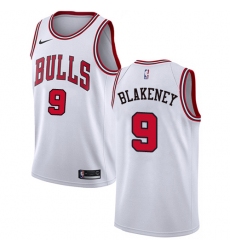 Women's Nike Chicago Bulls #9 Antonio Blakeney Swingman White NBA Jersey - Association Edition