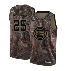 Youth Nike Detroit Pistons #25 Reggie Bullock Swingman Camo Realtree Collection NBA Jersey