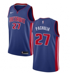 Women's Nike Detroit Pistons #27 Zaza Pachulia Swingman Royal Blue NBA Jersey - Icon Edition