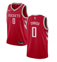 Men's Nike Houston Rockets #0 Marquese Chriss Swingman Red NBA Jersey - Icon Edition