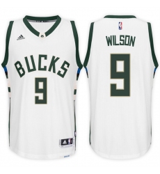 Milwaukee Bucks #9 D J  Wilson Home White New Swingman Stitched NBA Jersey