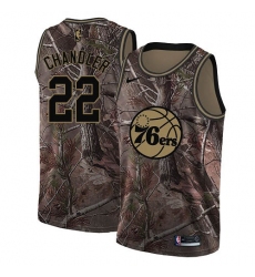 Women's Nike Philadelphia 76ers #22 Wilson Chandler Swingman Camo Realtree Collection NBA Jersey