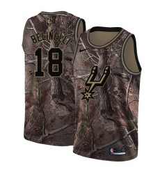 Men's Nike San Antonio Spurs #18 Marco Belinelli Swingman Camo Realtree Collection NBA Jersey