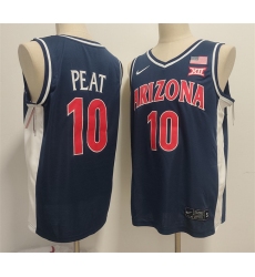 Men's Arizona Wildcats #10 Koa Peat Navy Stitched Jersey