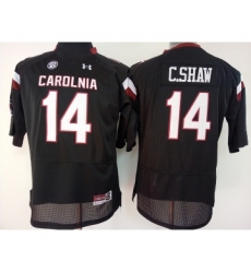 South Carolina Gamecocks 14 C.Shaw Black College Football Jersey