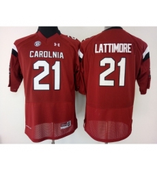 South Carolina Gamecocks 21 Marcus Lattimore Red College Football Jersey