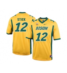 North Dakota State Bison 12 Easton Stick Gold College Football Jersey