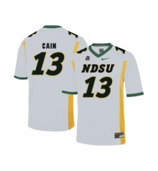 North Dakota State Bison 13 Desmond Cain White College Football Jersey