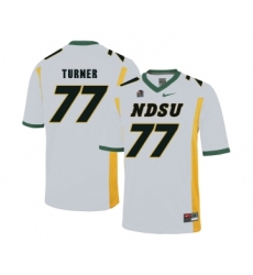 North Dakota State Bison 77 Billy Turner White College Football Jersey