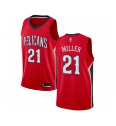 Men's New Orleans Pelicans #21 Darius Miller Authentic Red Basketball Jersey Statement Edition