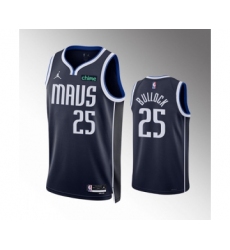 Men's Dallas Mavericks #25 Reggie Bullock Navy Statement Edition Stitched Basketball Jersey