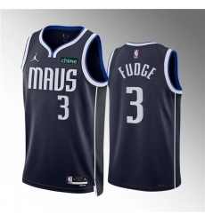 Men's Dallas Mavericks #3 Alex Fudge Navy Statement Edition Stitched Basketball Jersey