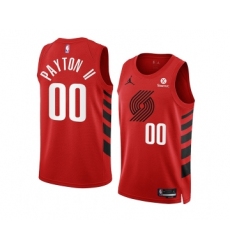 Men's Portland Trail Blazers #00 Gary Payton II 2022-23 Red Statement Edition Swingman Stitched Basketball Jersey