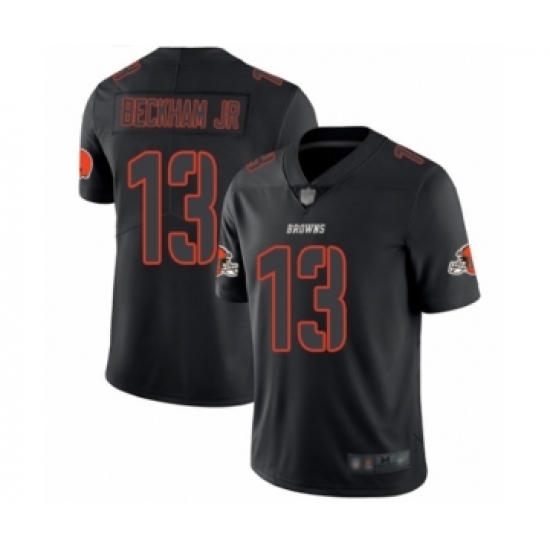 Men's Cleveland Browns #13 Odell Beckham Jr. Limited Black Rush Impact Football Jersey