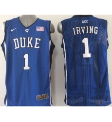 Blue Devils #1 Kyrie Irving Blue Basketball Stitched NCAA Jersey