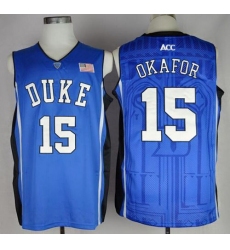 Blue Devils #15 Jahlil Okafor Blue Basketball Stitched NCAA Jersey